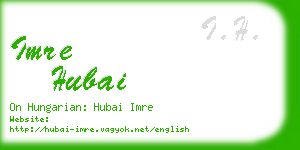 imre hubai business card